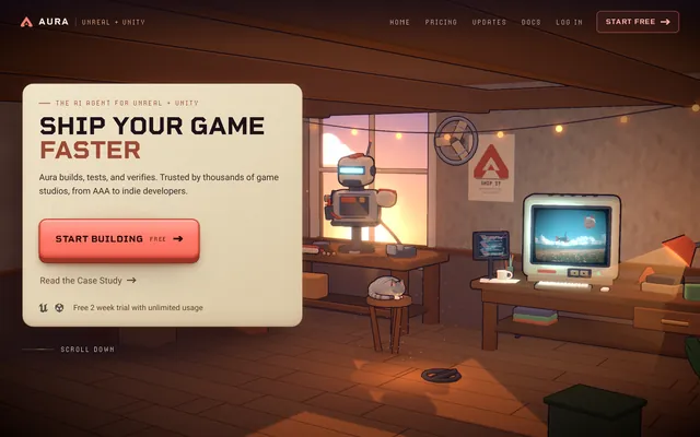 Aura website screenshot