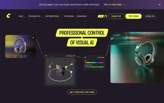 ComfyUI website screenshot