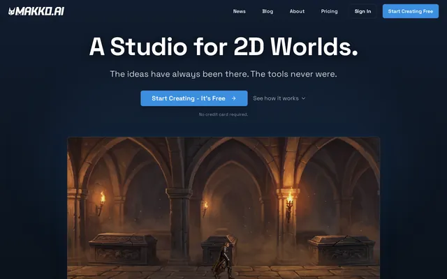 Makko AI website screenshot