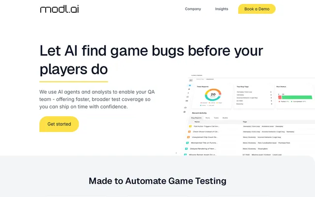 modl.ai website screenshot