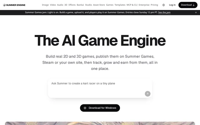 Summer Engine website screenshot