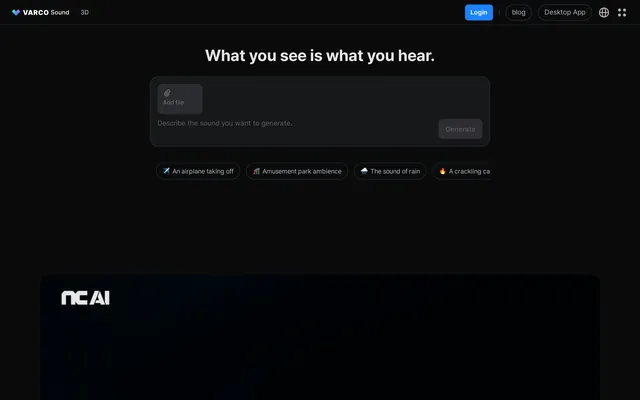 VARCO Sound website screenshot